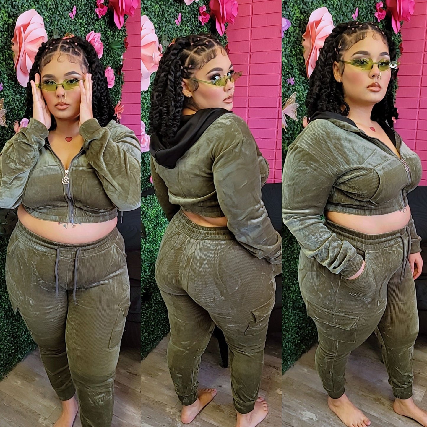 Olive Corduroy Set